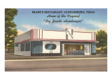 Frank's Restaurant, Schulenburg, Texas, Retro reproduction procédé giclée