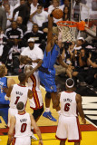 Dallas Mavericks v Miami Heat - Game One, Miami, FL - MAY 31: Brendan Haywood and Joel Anthony Fotografisk trykk av Issac Baldizon