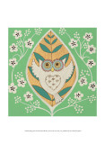 Spring Owl Posters by Helen Rhodes