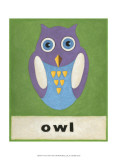 O is for Owl Poster van Chariklia Zarris