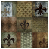 Fleur-de-lis 9-Patch Posters