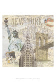 Travel Scrapbook III Print by Linda Grayson