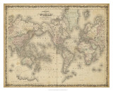 Johnson's Map of the World Print