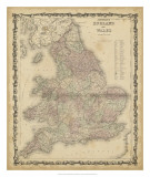 Johnson's Map of England & Wales Prints