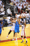 Dallas Mavericks v Miami Heat - Game One, Miami, FL - MAY 31: Dirk Nowitzki and Chris Bosh Photographic Print by Noah Graham