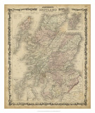 Johnson's Map of Scotland Posters Johnson's Map of Scotland Posters