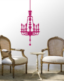 Hot Pink Classic Chandelier Wall Decal