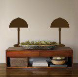 Brown Deco Lamps Wall Decal