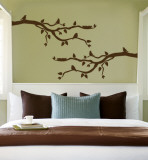 Brown Branch With Birds Wall Decal