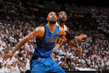 Dallas Mavericks v Miami Heat - Game Two, Miami, FL - JUNE 02: Tyson Chandler and Udonis Haslem Photographic Print by Nathaniel S. Butler