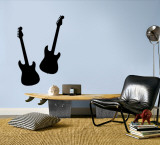 Black Guitar Silhouette Wall Decal