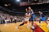 Dallas Mavericks v Miami Heat - Game Two, Miami, FL - JUNE 2: Chris Bosh and Dirk Nowitzki Photographic Print by Jesse D. Garrabrant