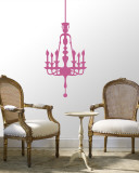 Light Pink Classic Chandelier Decalque em parede