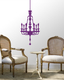 Purple Classic Chandelier Wall Decal