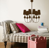 Brown Modern Chandelier Decalque em parede