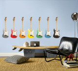 Guitars - Set of 7 Multi Kalkomania ścienna Guitars - Set of 7 Multi Kalkomania ścienna