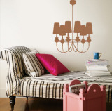 Mocha Modern Chandelier Wall Decal