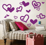 Purple Hearts Kalkomania ścienna Purple Hearts Kalkomania ścienna