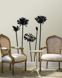 Black Agapanthus Wall Decal