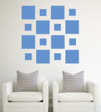 Blue Squares Wall Decal