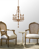 Mocha Classic Chandelier Decalque em parede