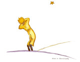 Little Prince Yawning Affiches par Antoine de Saint-Exupéry