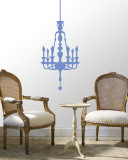 Blue Classic Chandelier Decalque em parede