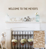 Brown Alphabet Wall Decal