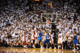 Dallas Mavericks v Miami Heat - Game Two, Miami, FL - JUNE 2: Dirk Nowitzki, Chris Bosh and Udonis  Photographic Print by Garrett Ellwood