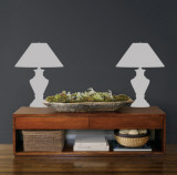 Grey Classic Lamps Wall Decal