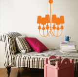 Orange Modern Chandelier Decalque em parede