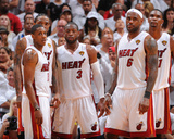 Dallas Mavericks v Miami Heat - Game Two, Miami, FL - JUNE 2: LeBron James, Mario Chalmers, Udonis  Photographie par Jesse D. Garrabrant