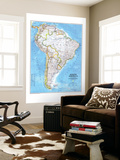 South America Map 1992 Reproduction murale géante