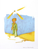 Le Petit Prince et le Serpent Affiches par Antoine de Saint-Exupéry