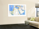 Middle East Map 1978 Mural Middle East Map 1978 Mural