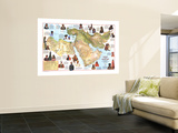 Peoples Of The Middle East Map 1972 Side 1 Mural Peoples Of The Middle East Map 1972 Side 1 Mural