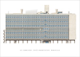 Unite d'Habitation, Marseille Plakat autor Le Corbusier Unite d'Habitation, Marseille Plakat autor Le Corbusier