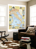 Travelers Map Of Italy Map 1970 Side 1 Mural Travelers Map Of Italy Map 1970 Side 1 Mural
