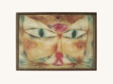 Cat and Bird Collectable Print by Paul Klee