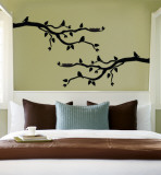 Black Branch With Birds Wandabziehbild