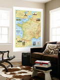 Travelers Map Of France Map 1971 Side 1 Mural Travelers Map Of France Map 1971 Side 1 Mural