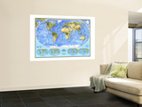 World Physical Map 1994 Wall Mural