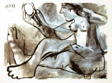 Model with Mirror Reproductions pour les collectionneurs par Pablo Picasso