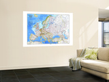 Europe Map 1983 Vægplakat Europe Map 1983 Vægplakat
