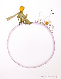 The Little Prince and the Sunset Reprodukcje autor Antoine de Saint-Exupéry
