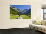 Walker, Cirque De Gavarnie, Pyrenees National Park, Hautes-Pyrenees, Midi-Pyrenees, France Wall Mural by Doug Pearson