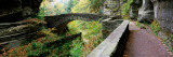 Arch Bridge in a Forest, Robert H. Treman State Park, Ithaca, Tompkins County, Finger Lakes Photographic Print