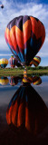 Reflection of Hot Air Balloons in a Lake, Hot Air Balloon Rodeo, Steamboat Springs, Routt County Lámina fotográfica Reflection of Hot Air Balloons in a Lake, Hot Air Balloon Rodeo, Steamboat Springs, Routt County Lámina fotográfica