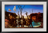 Swans Reflecting Elephants, c.1937 Poster by Salvador Dalí