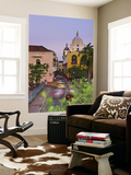 Colombia, Bolivar, Cartagena De Indias, Plaza Santa Teresa, Horse Cart and San Pedro Claver Church Wall Mural by Jane Sweeney